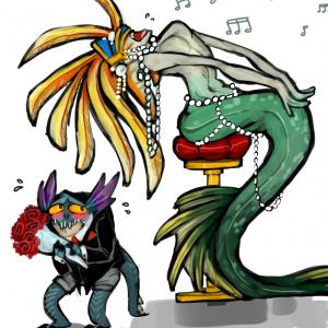 Thumbnail of Naga Siren and Slark Digital Art