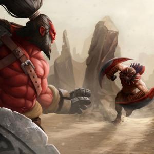 Thumbnail of Axe and Bloodseeker Digital Art