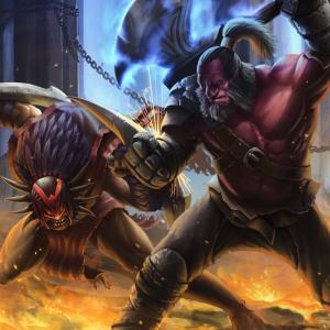 Thumbnail of Axe and Bloodseeker Digital Art