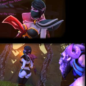 Thumbnail of Rikimaru and Templar Assassin SFM 3D Art