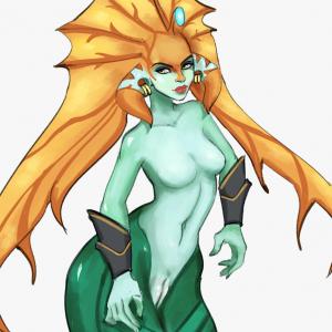 Thumbnail of Naga Siren Digital Art naked