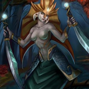 Thumbnail of Naga Siren Digital Art naked