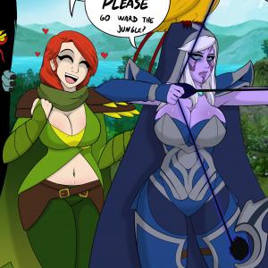 Thumbnail of Drow Ranger and Windranger Digital Art